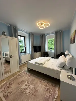Ein Bett oder Betten in einem Zimmer der Unterkunft Amara.Festsaal.Gasthaus.Pension