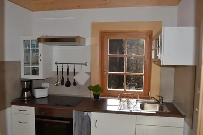 Küche/Küchenzeile in der Unterkunft Ferienwohnung Brox