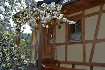 Ein Balkon oder eine Terrasse in der Unterkunft Ferienwohnung Brox