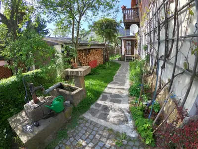 Ein Garten an der Unterkunft Ferienwohnung zur Schmiede