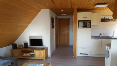 Küche/Küchenzeile in der Unterkunft Ferienwohnung Dresden Nickern
