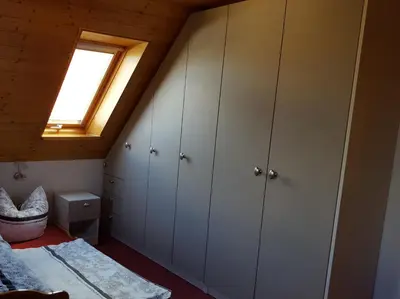 Ein Bett oder Betten in einem Zimmer der Unterkunft Ferienwohnung Dresden Nickern