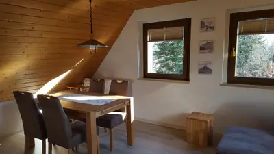 Ein Sitzbereich in der Unterkunft Ferienwohnung Dresden Nickern