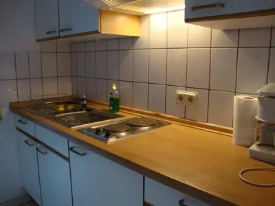 Küche/Küchenzeile in der Unterkunft Ferienwohnung Dresden - Süd