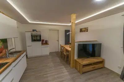 Küche/Küchenzeile in der Unterkunft Ferienwohnung 