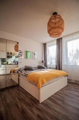 Ein Bett oder Betten in einem Zimmer der Unterkunft GottwaldHaus - Apartment