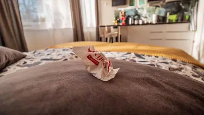 Ein Bett oder Betten in einem Zimmer der Unterkunft GottwaldHaus - Apartment
