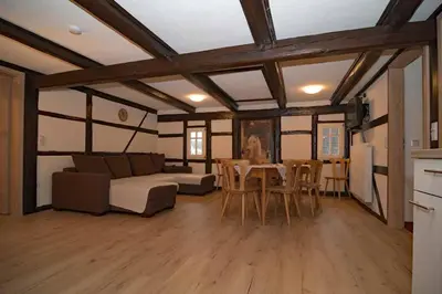 Ein Sitzbereich in der Unterkunft Pferdehof Berger