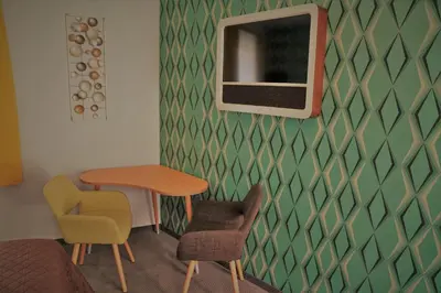 TV/Unterhaltungsangebot in der Unterkunft Themenhotel 50's Ville Motel