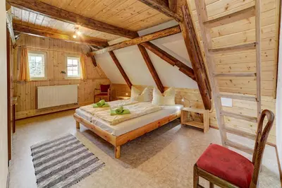 Ein Bett oder Betten in einem Zimmer der Unterkunft Ferienhaus 