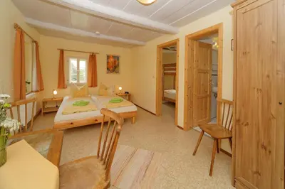 Ein Bett oder Betten in einem Zimmer der Unterkunft Ferienhaus 