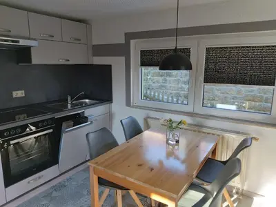Küche/Küchenzeile in der Unterkunft Ferienhaus Schrammsteinblick