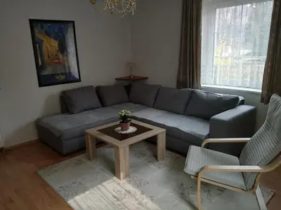 Ein Sitzbereich in der Unterkunft Apartments mit 2 Schlafzimmern