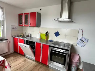 Küche/Küchenzeile in der Unterkunft Ferienwohnung Schink - nahe Chemnitz