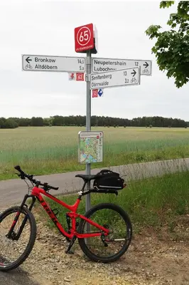 Radfahren an der Unterkunft Ferienwohnung Seenland oder in der Nähe