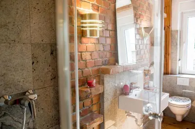 Ein Badezimmer in der Unterkunft Appartementhaus 