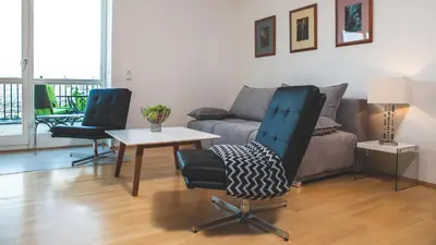 Ein Sitzbereich in der Unterkunft Traumhafte Ferienwohnung im Luisenhof