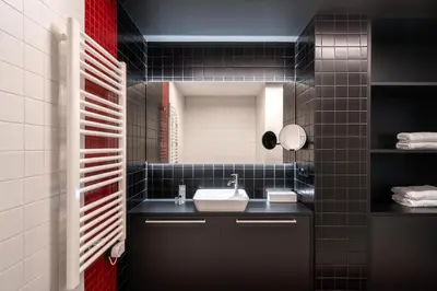 Ein Badezimmer in der Unterkunft Laurichhof