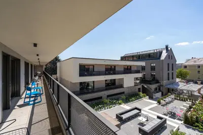 Ein Balkon oder eine Terrasse in der Unterkunft Laurichhof