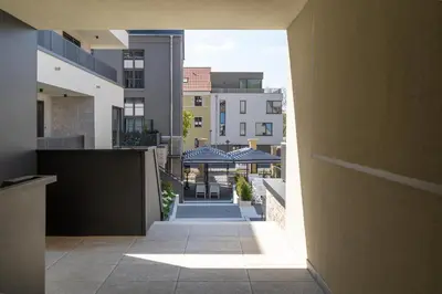 Ein Balkon oder eine Terrasse in der Unterkunft Laurichhof