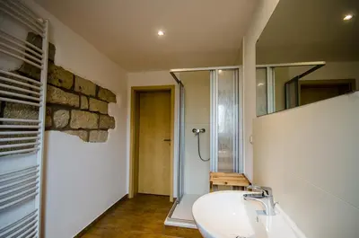 Ein Badezimmer in der Unterkunft Ferienwohnung an der Habe