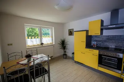 Küche/Küchenzeile in der Unterkunft Ferienwohnung an der Habe