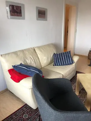 Ein Sitzbereich in der Unterkunft Ferienwohnung Dresden West