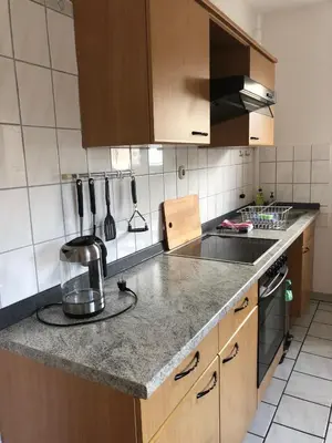 Küche/Küchenzeile in der Unterkunft Ferienwohnung Dresden West