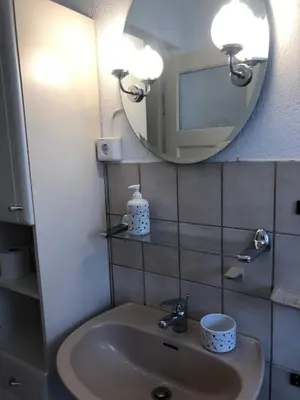 Ein Badezimmer in der Unterkunft Ferienwohnung Dresden West