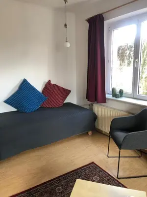 Ein Sitzbereich in der Unterkunft Ferienwohnung Dresden West