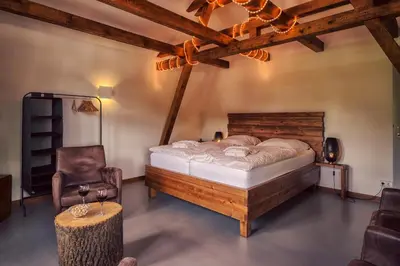 Ein Bett oder Betten in einem Zimmer der Unterkunft Villa Richter