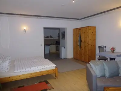 Ein Bett oder Betten in einem Zimmer der Unterkunft Pension Bergmann-Welp