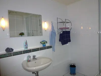 Ein Badezimmer in der Unterkunft Pension Bergmann-Welp