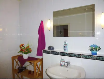 Ein Badezimmer in der Unterkunft Pension Bergmann-Welp