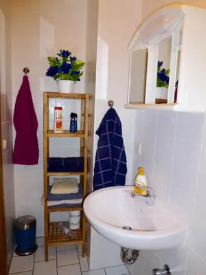 Ein Badezimmer in der Unterkunft Pension Bergmann-Welp