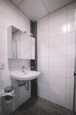 Ein Badezimmer in der Unterkunft Gasthof und Hotel Roter Hirsch
