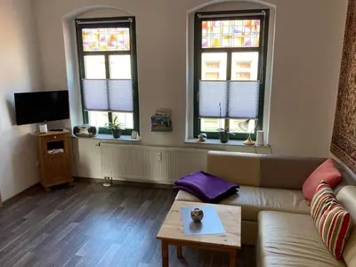 TV/Unterhaltungsangebot in der Unterkunft Ferienwohnung Kurzmalweg -Balkon-