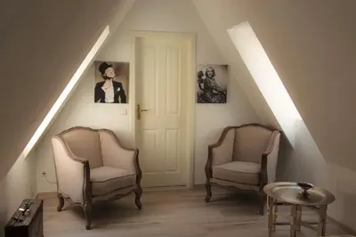 Ein Sitzbereich in der Unterkunft Ferienheim Kuckuckswinkel - Familiensuite Marlene