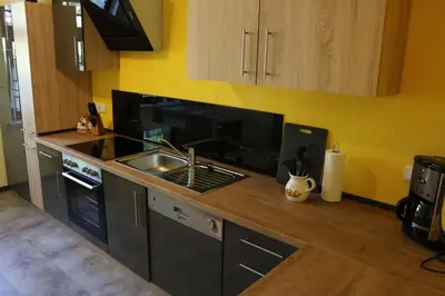 Küche/Küchenzeile in der Unterkunft Ferienwohnung Gläser