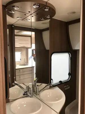 Ein Badezimmer in der Unterkunft Erlebniscamping Lausitz - Campingplatz Ortrand / Camping Dresden