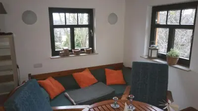 Ein Sitzbereich in der Unterkunft Schluchthäusl