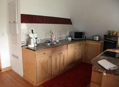 Küche/Küchenzeile in der Unterkunft Apartment in Chemnitz, Ebersdorfer Wald