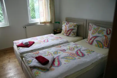 Ein Bett oder Betten in einem Zimmer der Unterkunft Apartment in Chemnitz, Ebersdorfer Wald