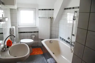 Ein Badezimmer in der Unterkunft Apartment in Chemnitz, Ebersdorfer Wald