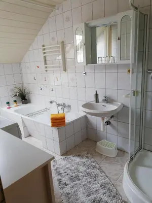 Ein Badezimmer in der Unterkunft Ferienhof Höhensonne
