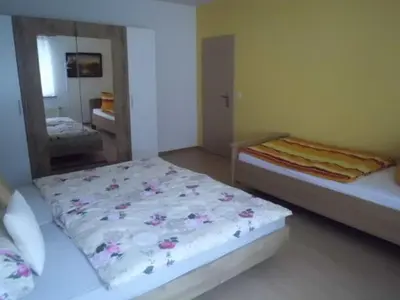 Ein Bett oder Betten in einem Zimmer der Unterkunft Ferienhaus Ulbricht beim Senftenberger See