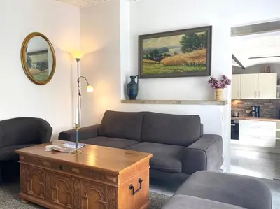 Ein Sitzbereich in der Unterkunft Ferienhaus 