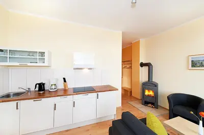 Küche/Küchenzeile in der Unterkunft Panorama-Apartments Weinberghaus