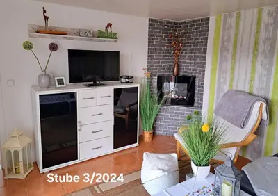TV/Unterhaltungsangebot in der Unterkunft Bungalow Thiele