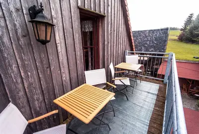 Ein Balkon oder eine Terrasse in der Unterkunft Auszeithof Niederfrohna
